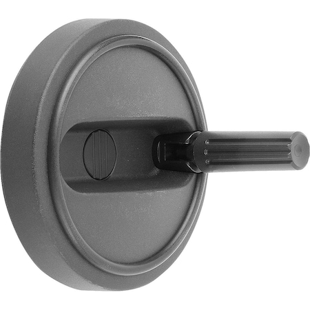 Kipp Handwheel D1=160, Reamed Hole W Slot D2=14H7, B3=5, T=16, 3, Size:4, Plastic, Comp: Plastic, K0258.41601405